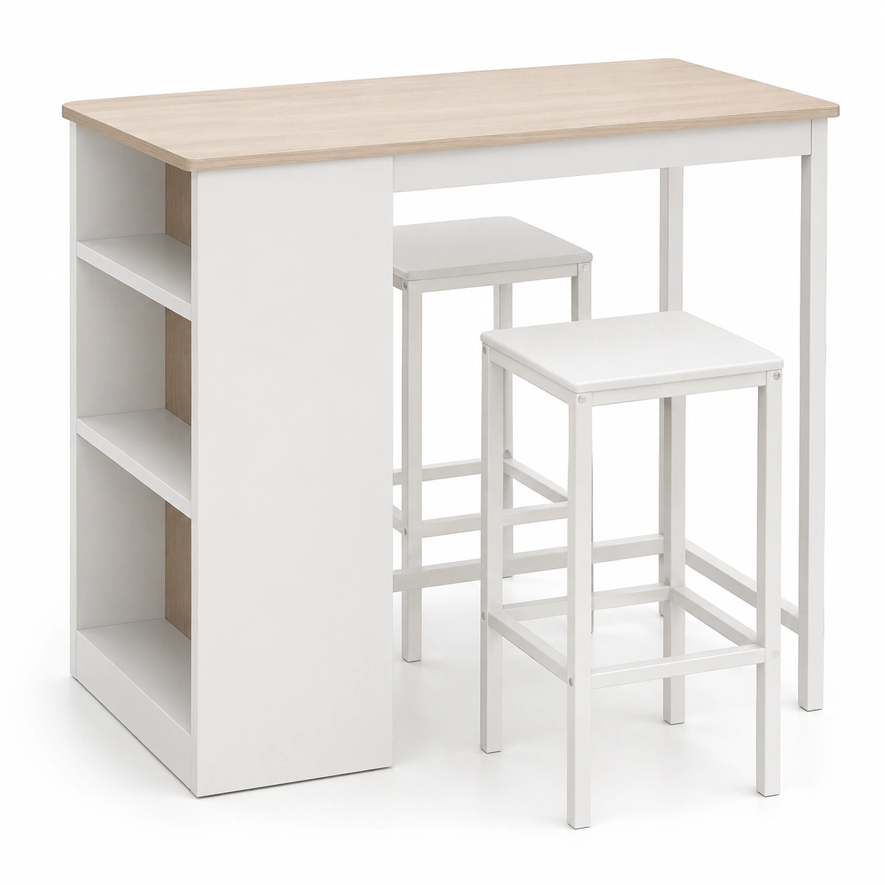 Conjunto de mesa alta y taburetes de tres piezas