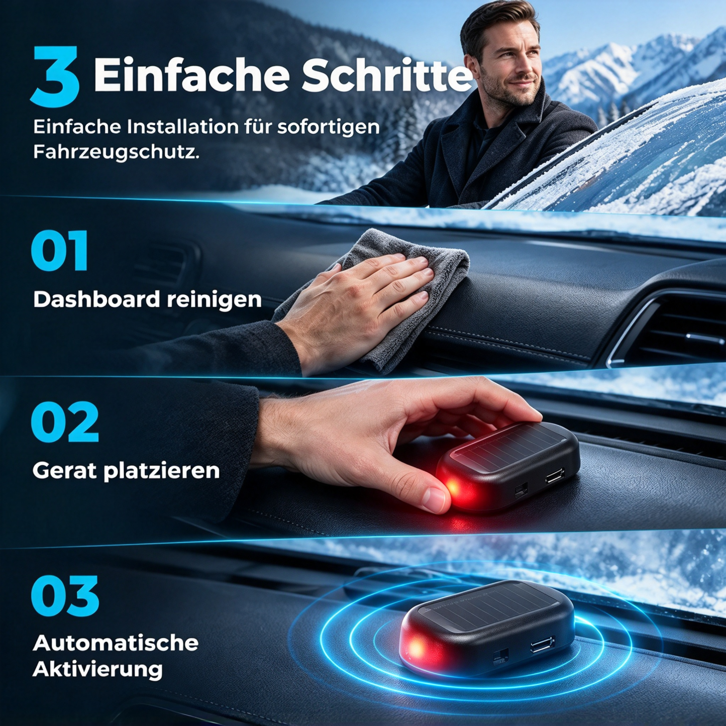 Elektromagnetisches Gerät zur molekularen Interferenz für Fahrzeuge – zur Enteisung und Schneebeseitigung