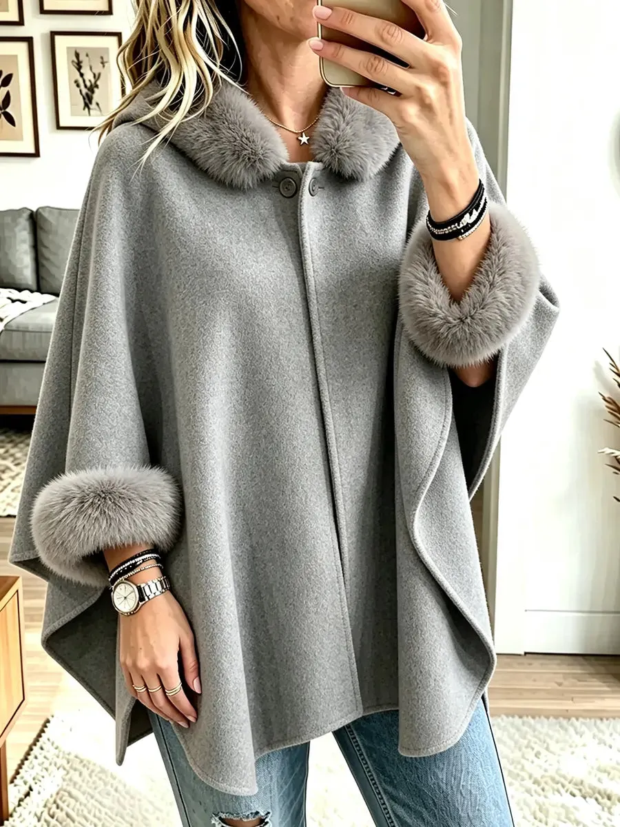 Damen-Cape mit Kapuze