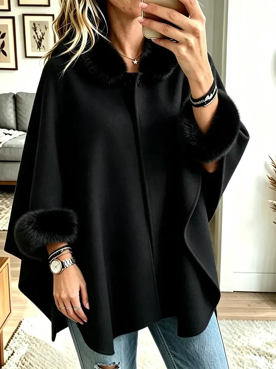 Damen-Cape mit Kapuze