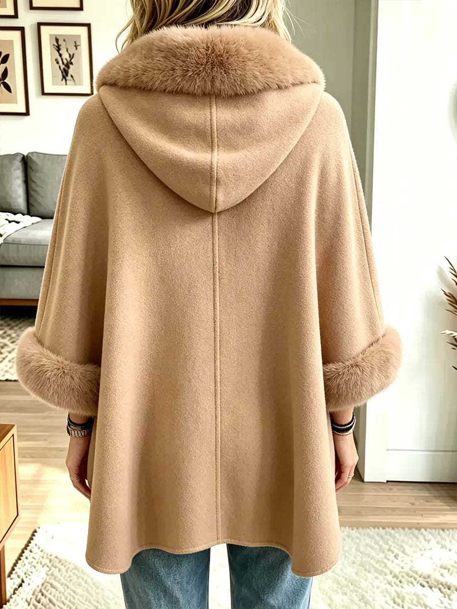 Damen-Cape mit Kapuze