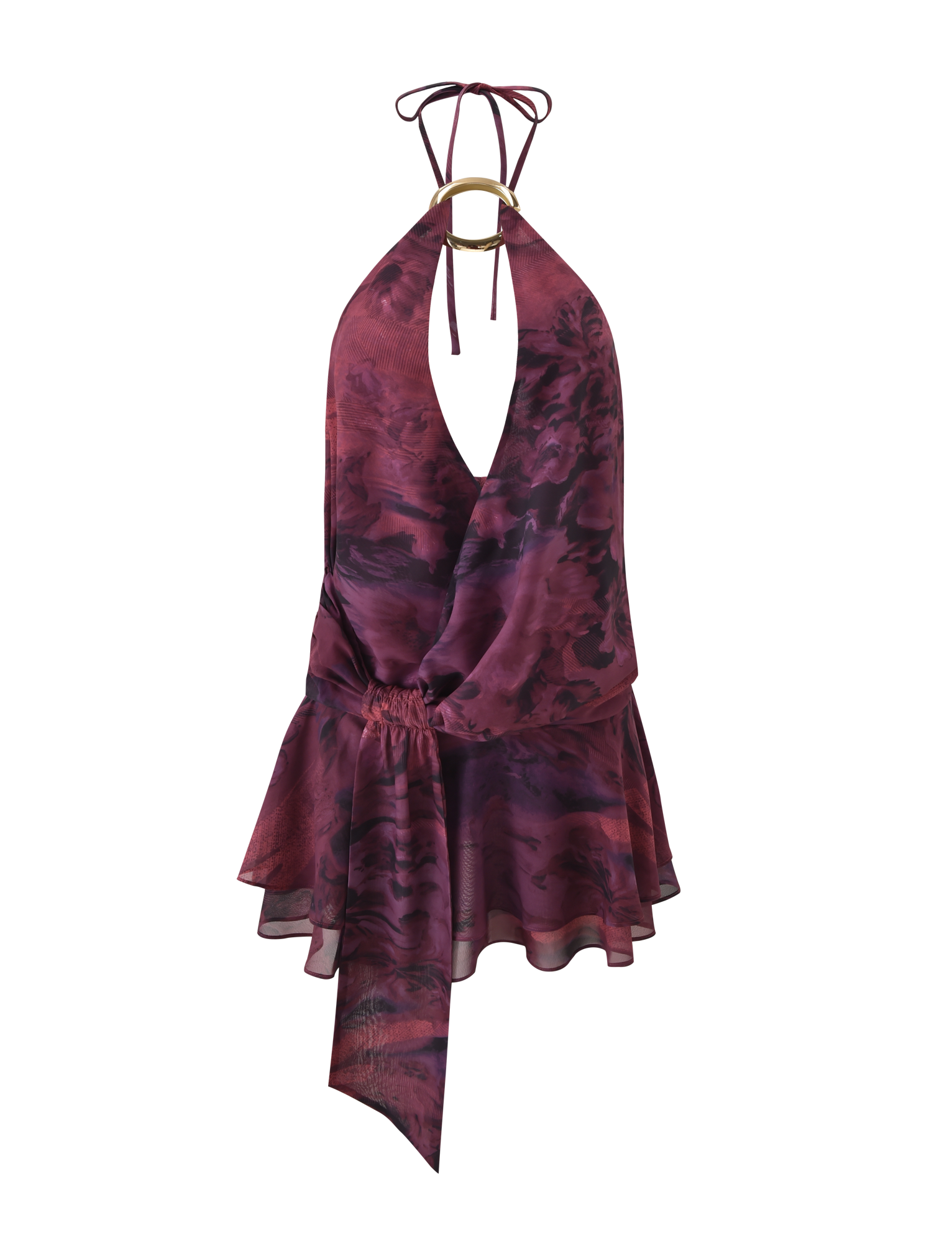 INDIGO MINI DRESS 2.0 - BURGUNDY ROMANTICA