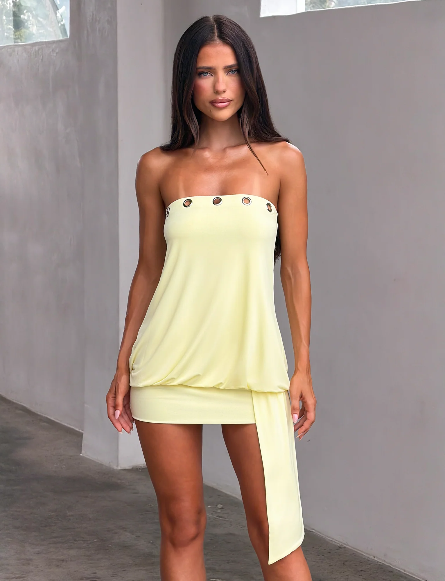 RAVENNA MINI DRESS - SKY BLUE