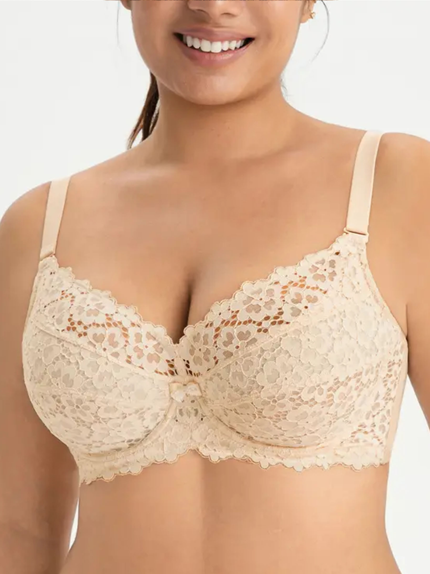 Floral Lace Unlined Full Coverage Bra