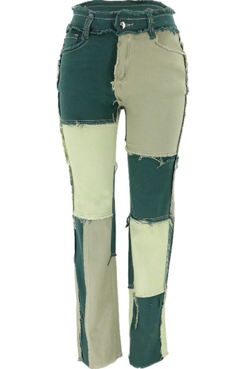 Women’s Patchwork Ripped Stretch Jeans