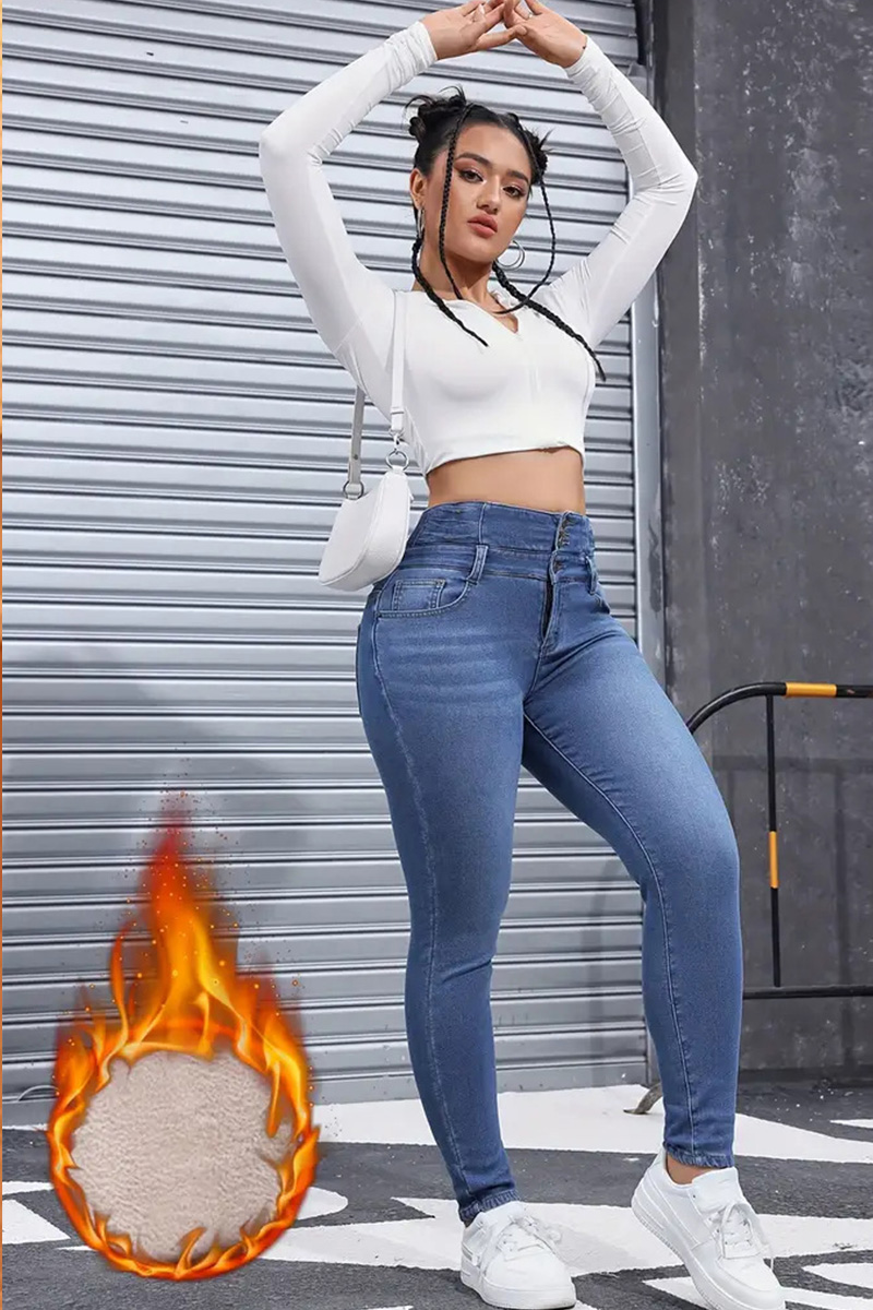 Women’s Fleece-Lined Stretch Skinny Jeans