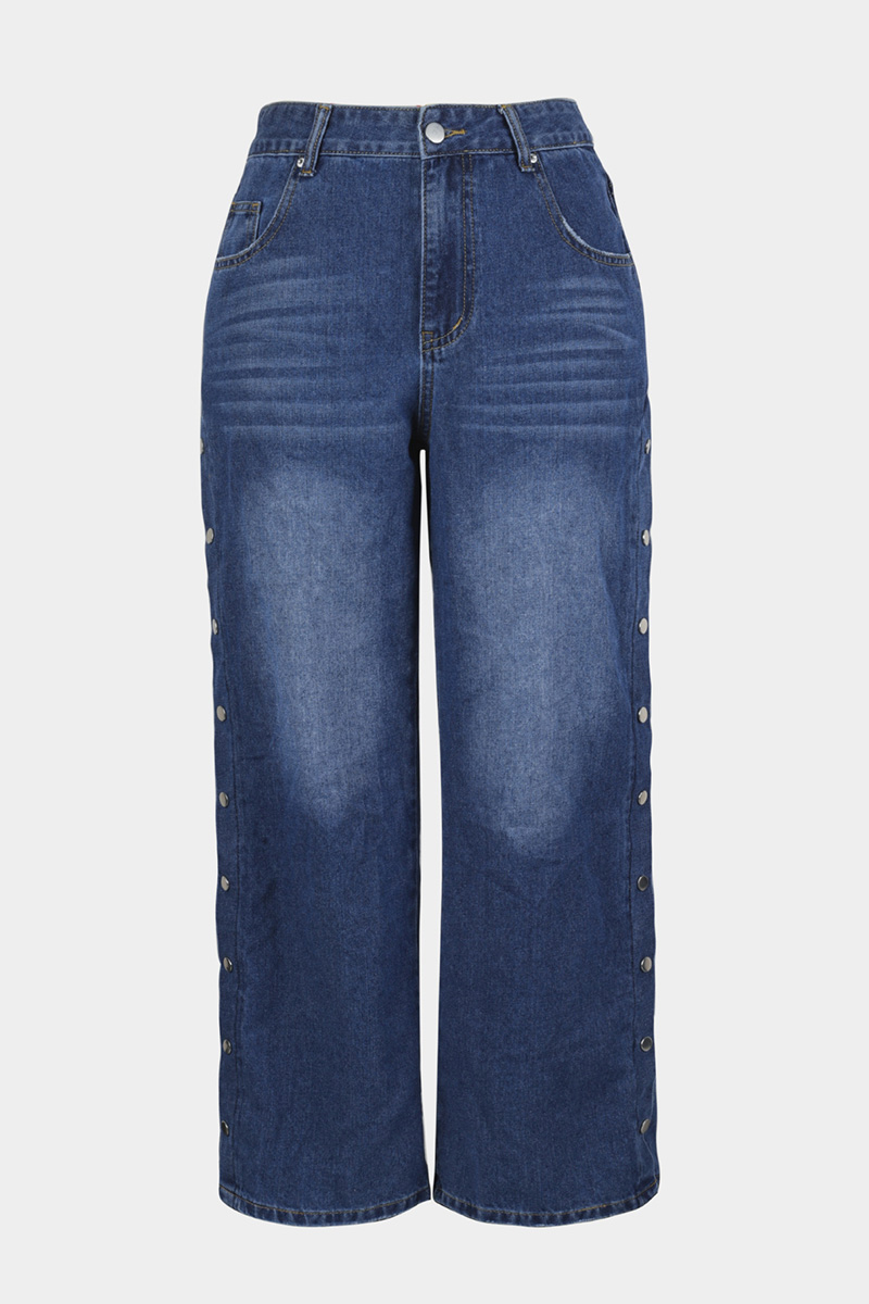 Women’s Heart Stud Denim Pants