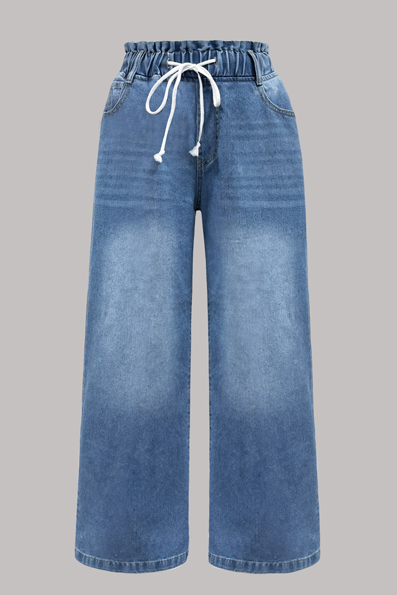Women’s Loose Drawstring Denim Jeans