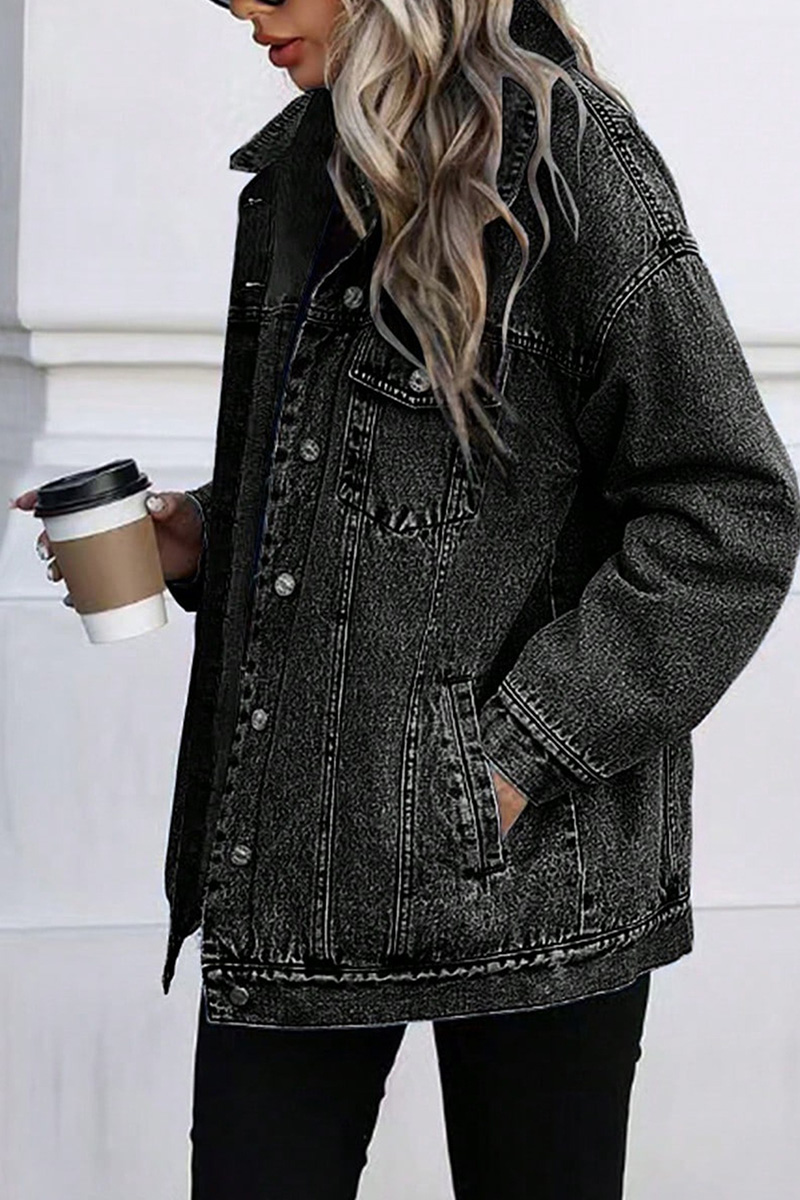 Trendy Loose Women's Long-Sleeve Denim Jacket