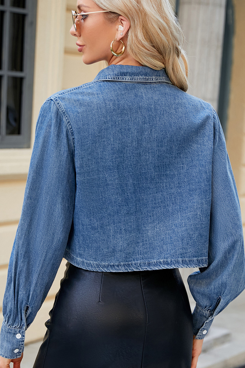 Ladies' Stylish Washable Lightweight Denim Jacket