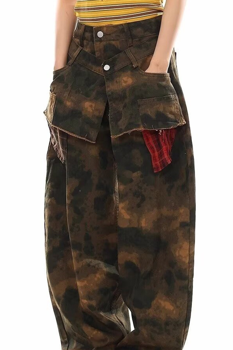 Ladies' High-Street Wide-Legs Casual Jeans
