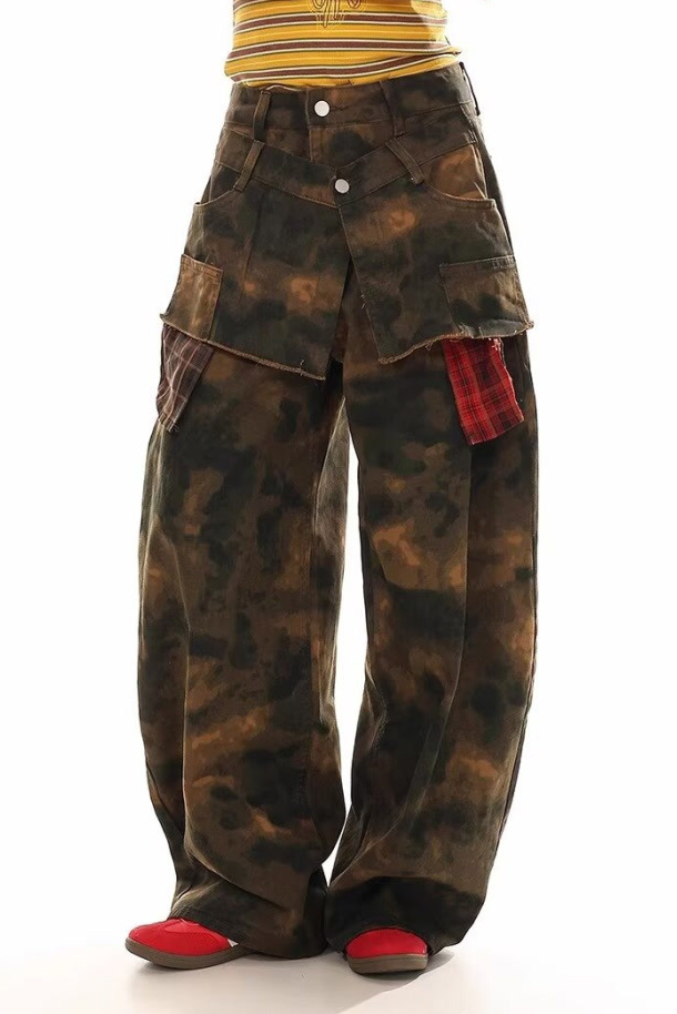 Ladies' High-Street Wide-Legs Casual Jeans