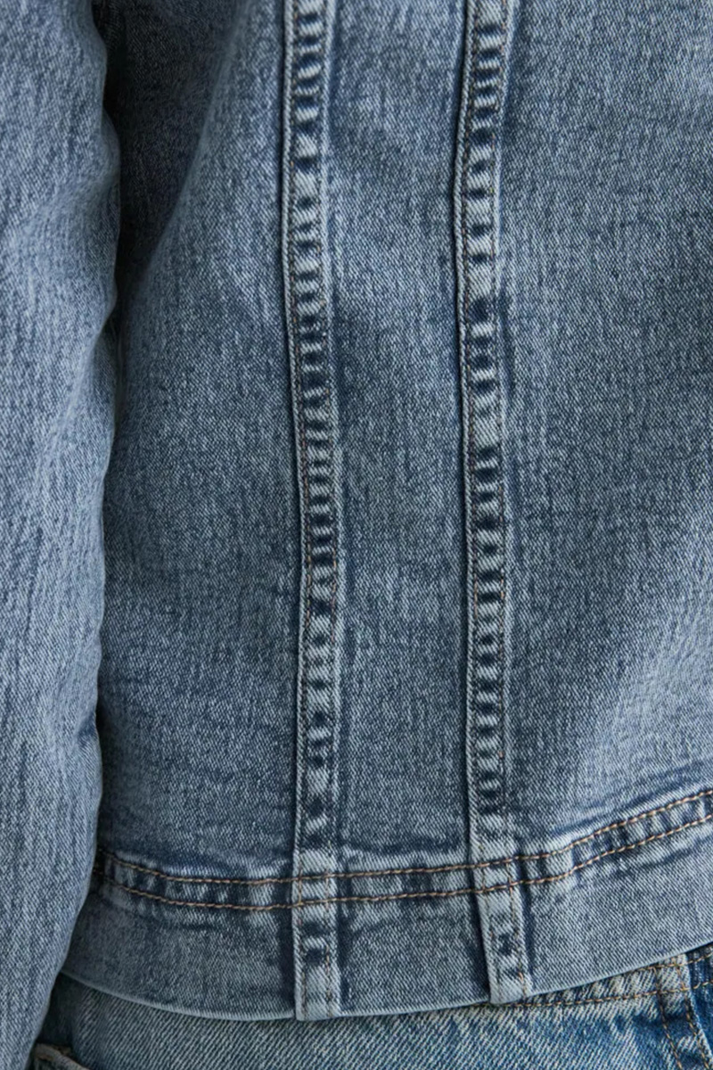 Women’s Essential Crew Neck Button Up Denim Jacket