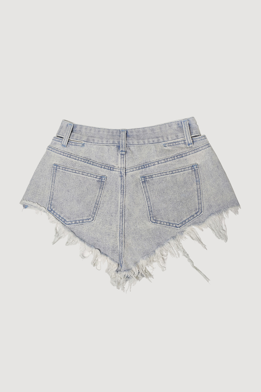 Women's Fashion Versatile Rhinestone Denim Shorts