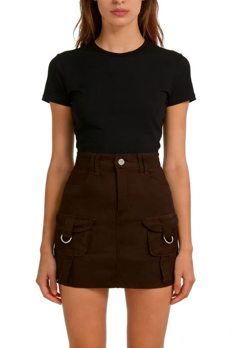 Women's Dual Pocket Denim Pencil Skirt