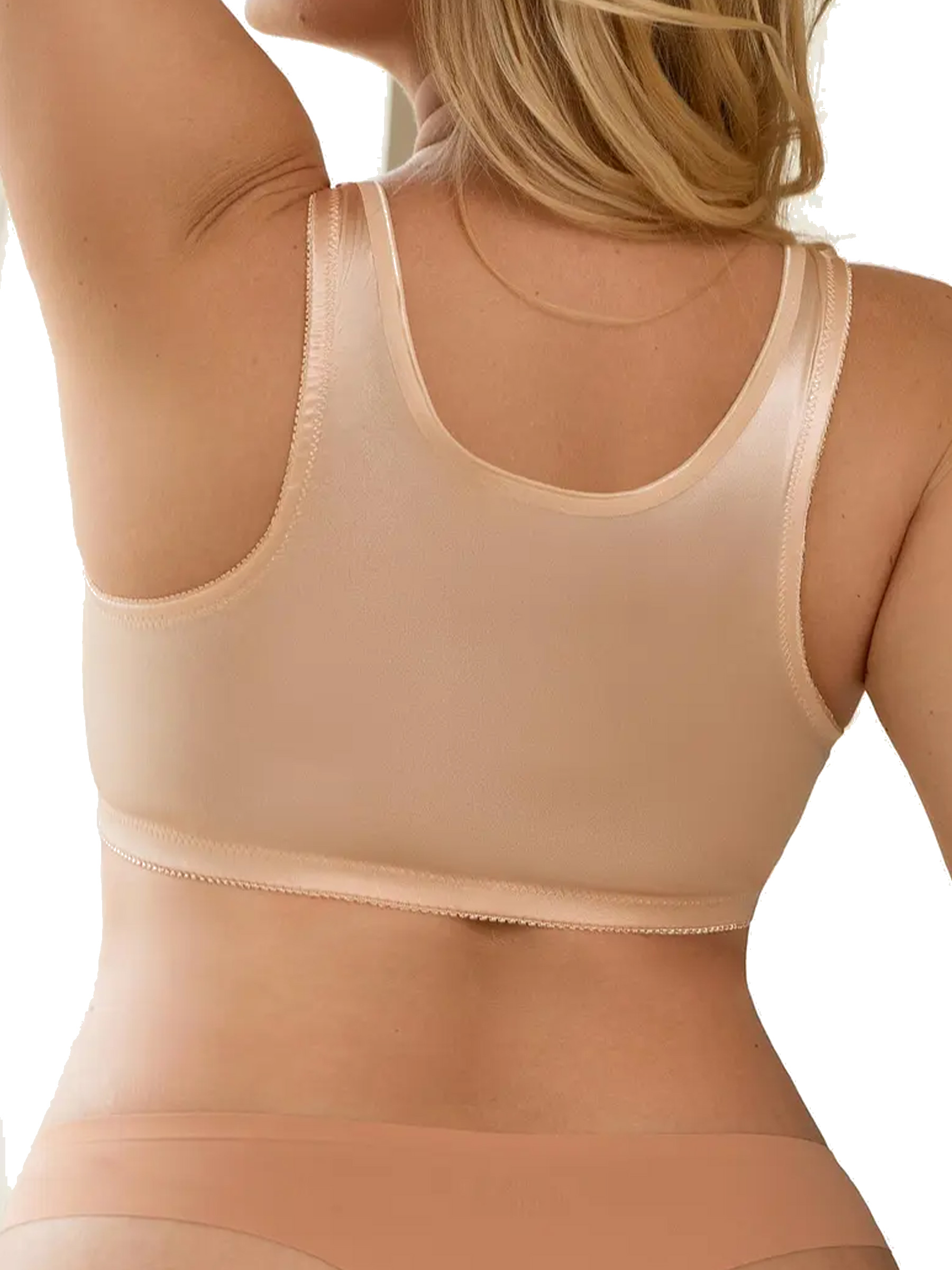 Plus Size Floral Pattern Hook & Eye Front Wireless Bra