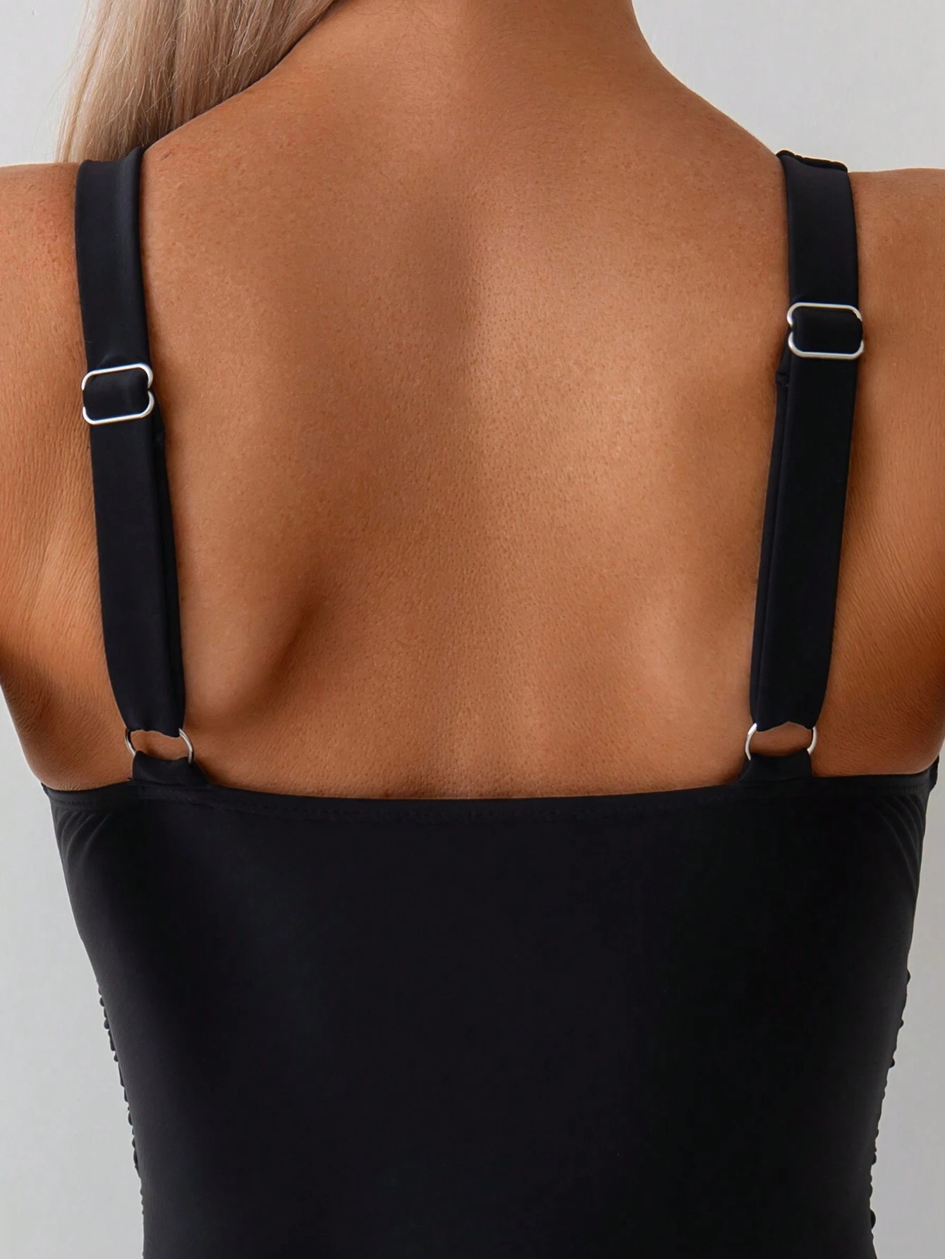 Solid V Neck Ruched Wrap One Piece Swimsuit