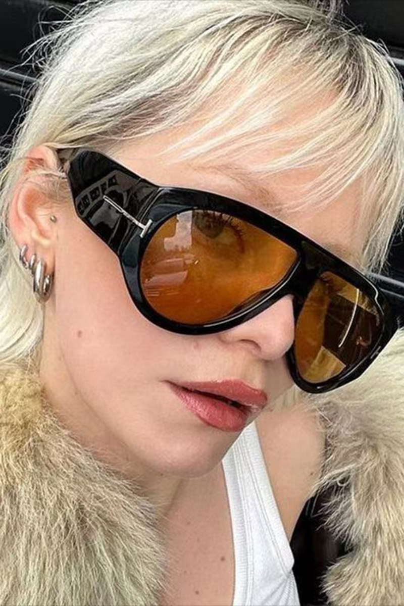 Unisex Thick Frame Pilot Sunglasses