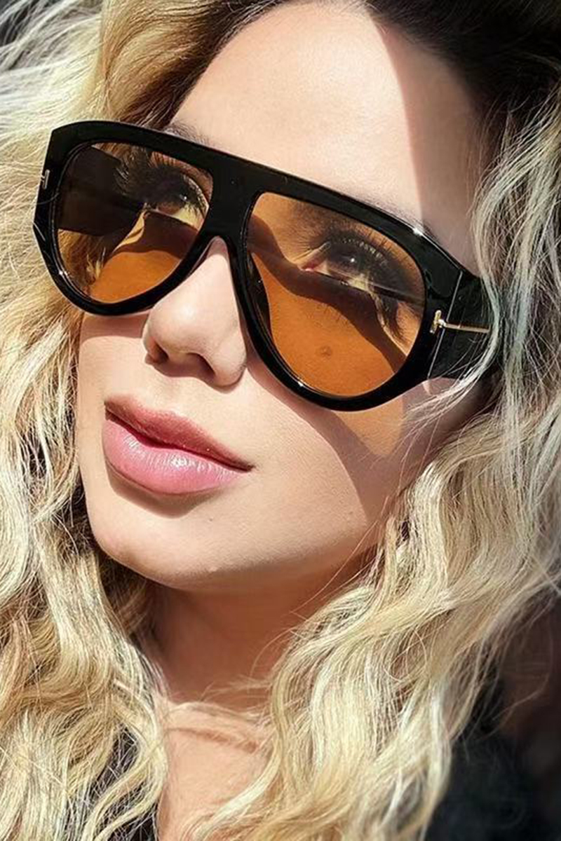 Unisex Thick Frame Pilot Sunglasses