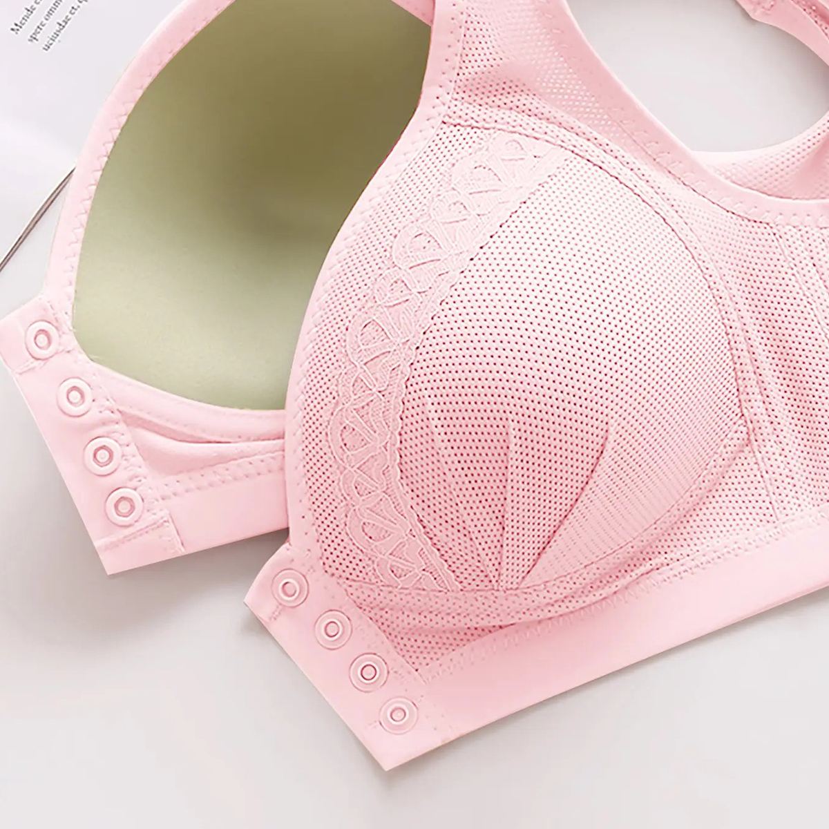 Front-Button Lace-Trim Wide-Strap Posture-Correcting Support Bra（It is advisable to purchase one size larger）