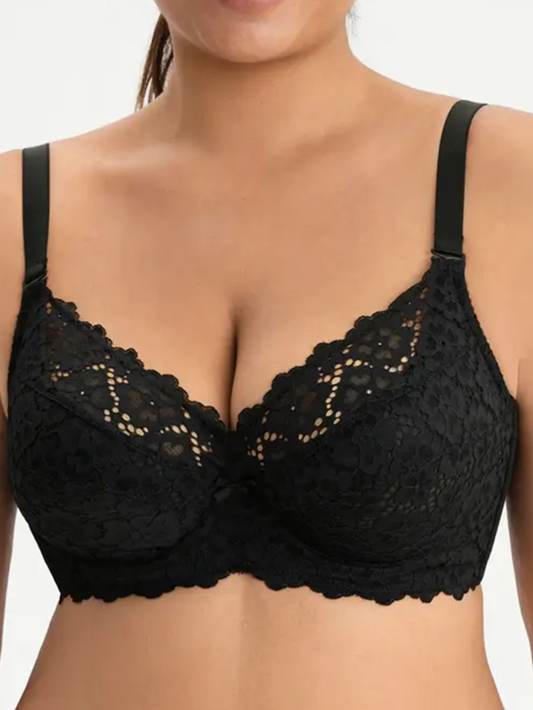 Floral Lace Unlined Full Coverage Bra