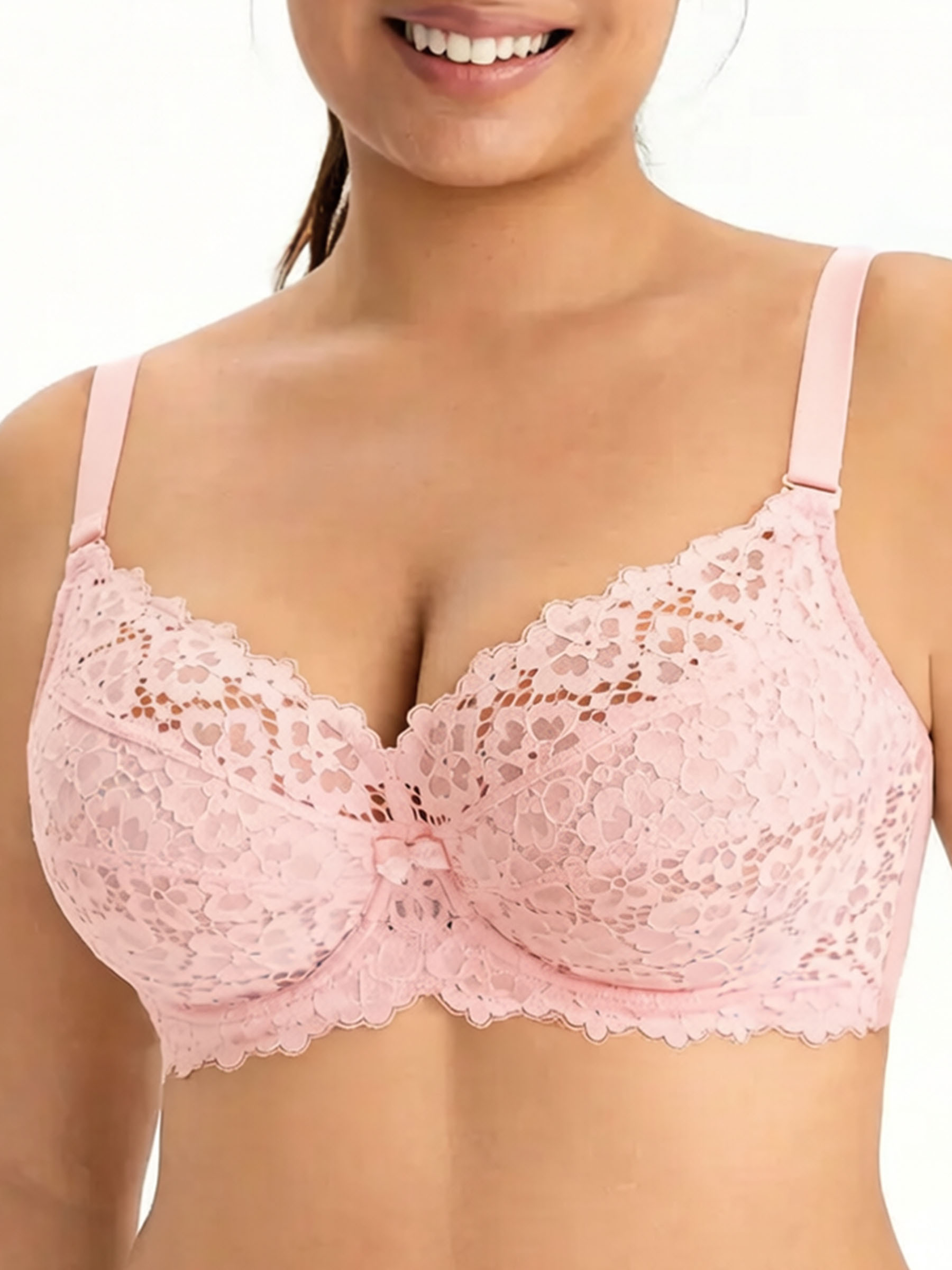 Floral Lace Unlined Full Coverage Bra