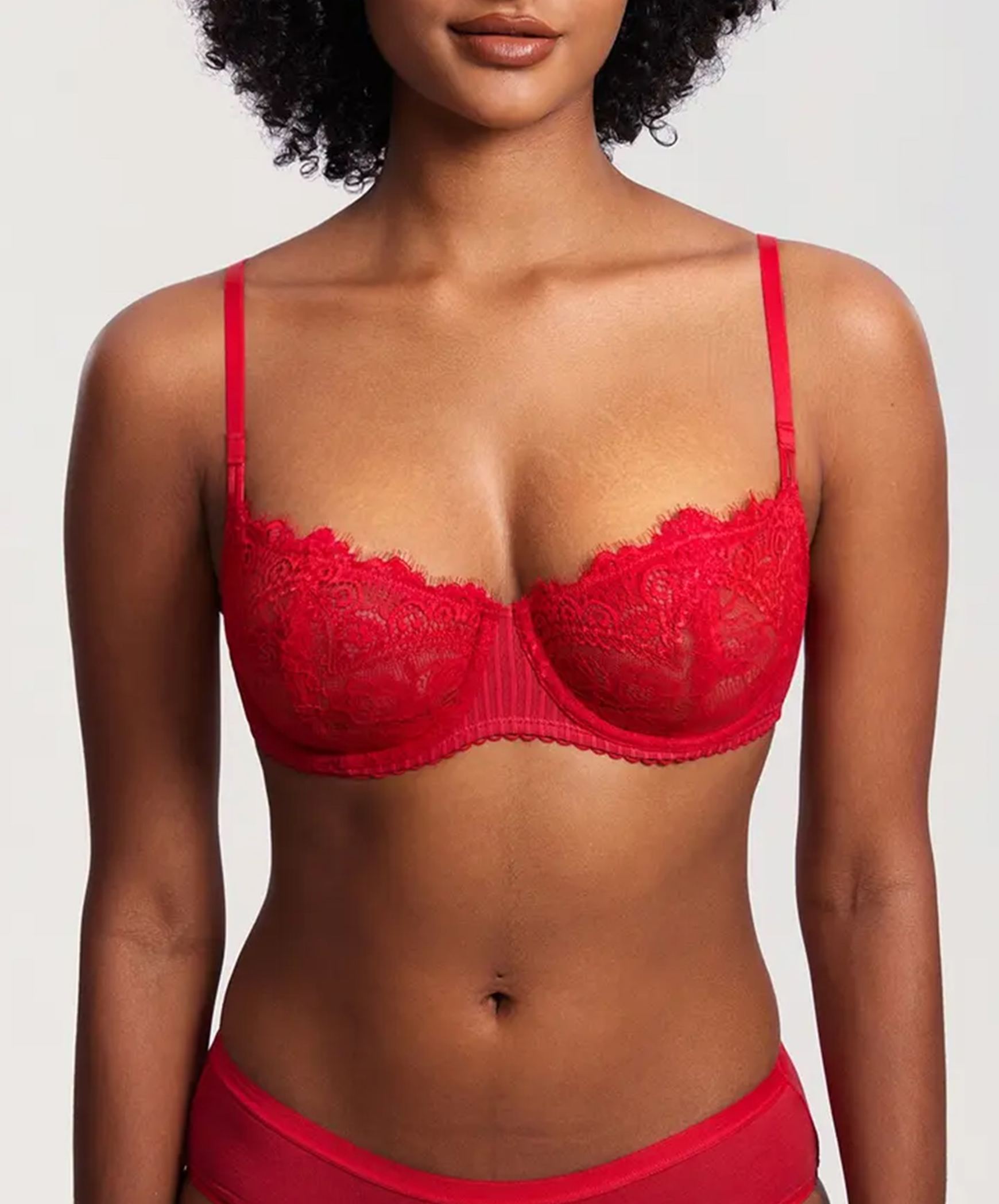 Lace Balconette Push Up Underwire Bra