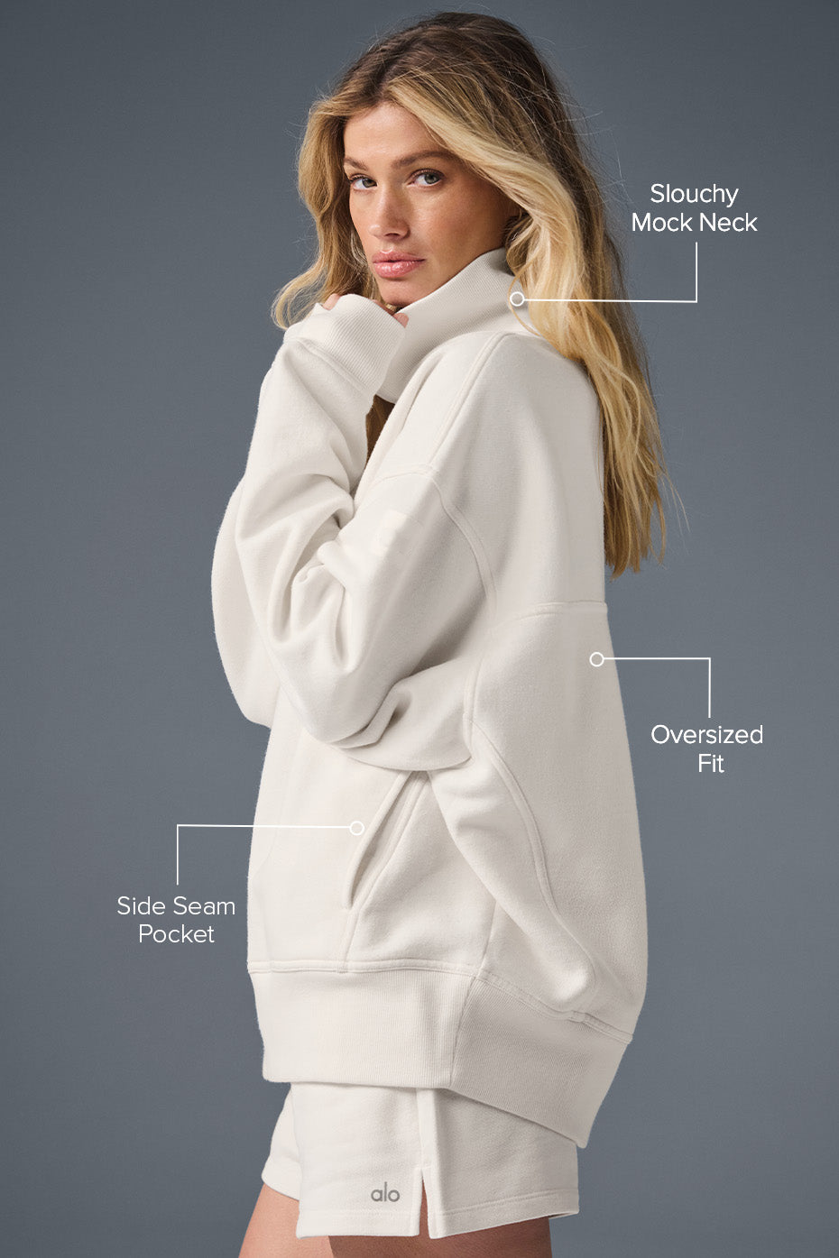 Hazy Mock Neck Pullover(Buy 2 Free Shipping)