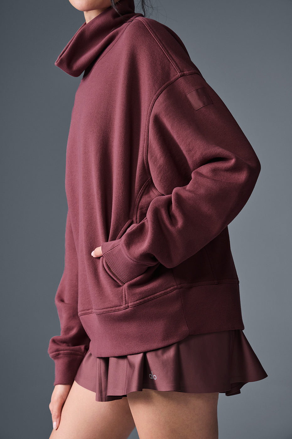 Hazy Mock Neck Pullover(Buy 2 Free Shipping)