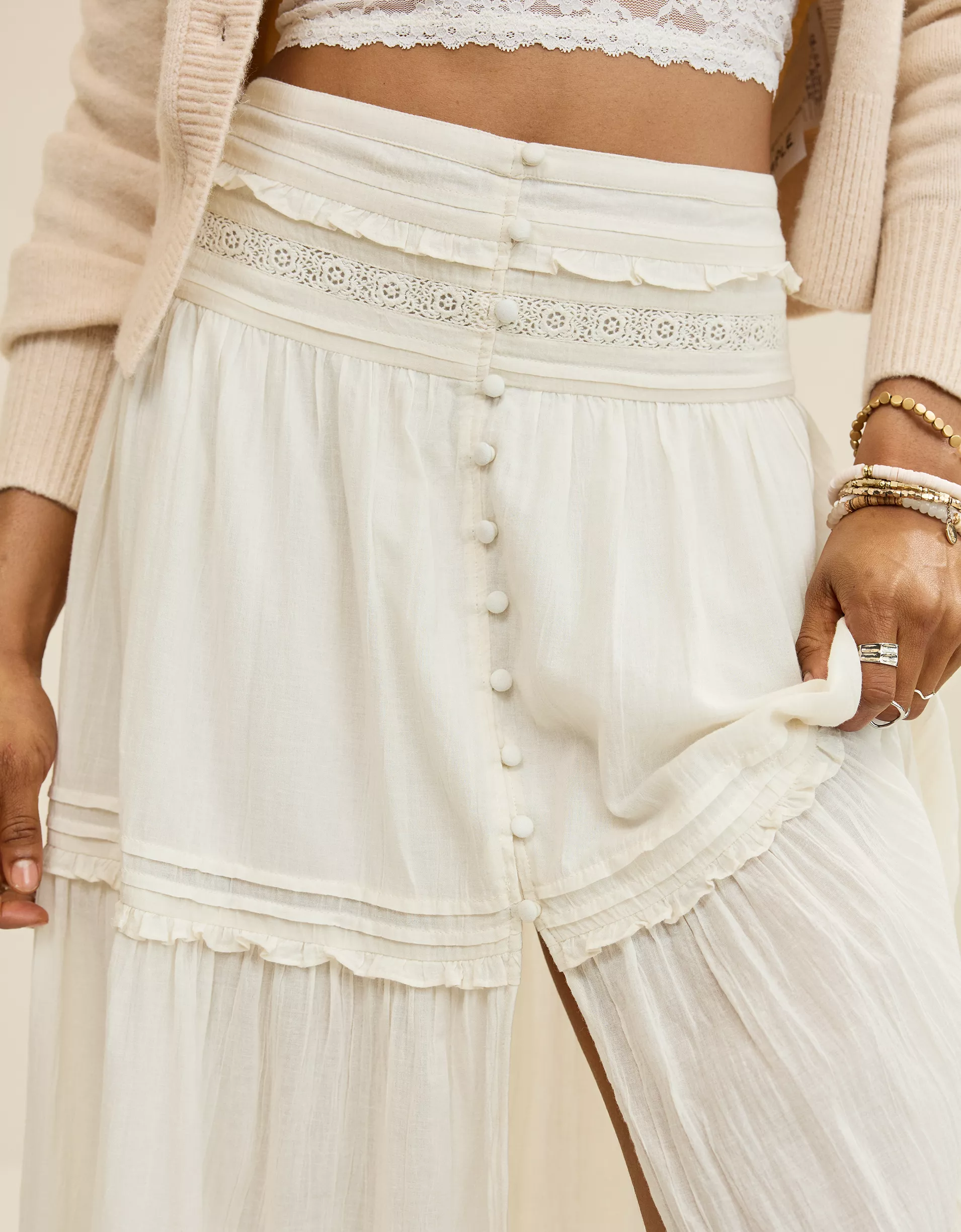 Boho Button Maxi Skirt(Buy 2 Free Shipping)