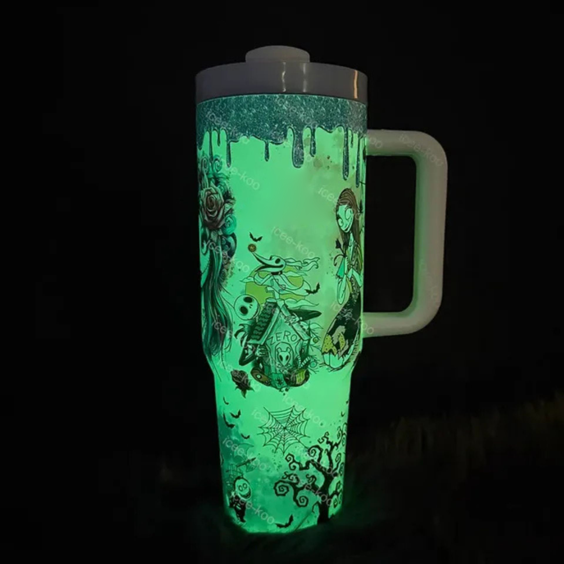 💥 2025 MEGA SALE OFF ️🔥Glow-in-the-dark Sally x Jack Skellington 40oz Tumbler