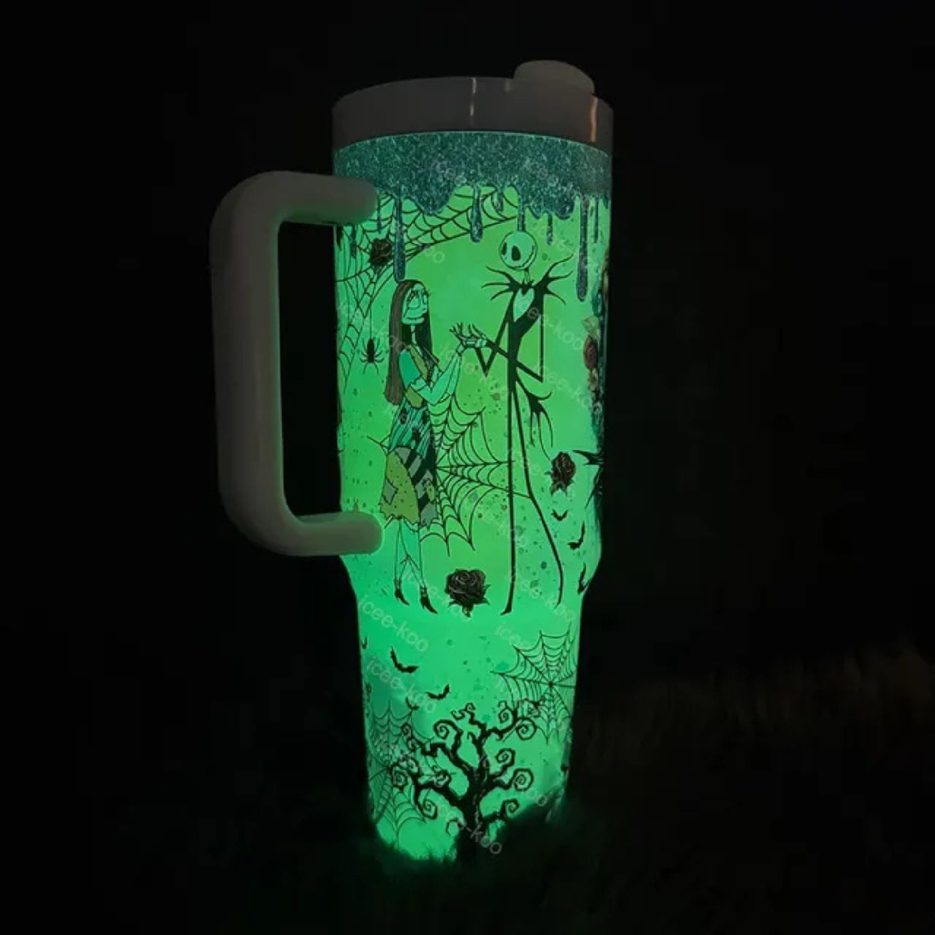 💥 2025 MEGA SALE OFF ️🔥Glow-in-the-dark Sally x Jack Skellington 40oz Tumbler
