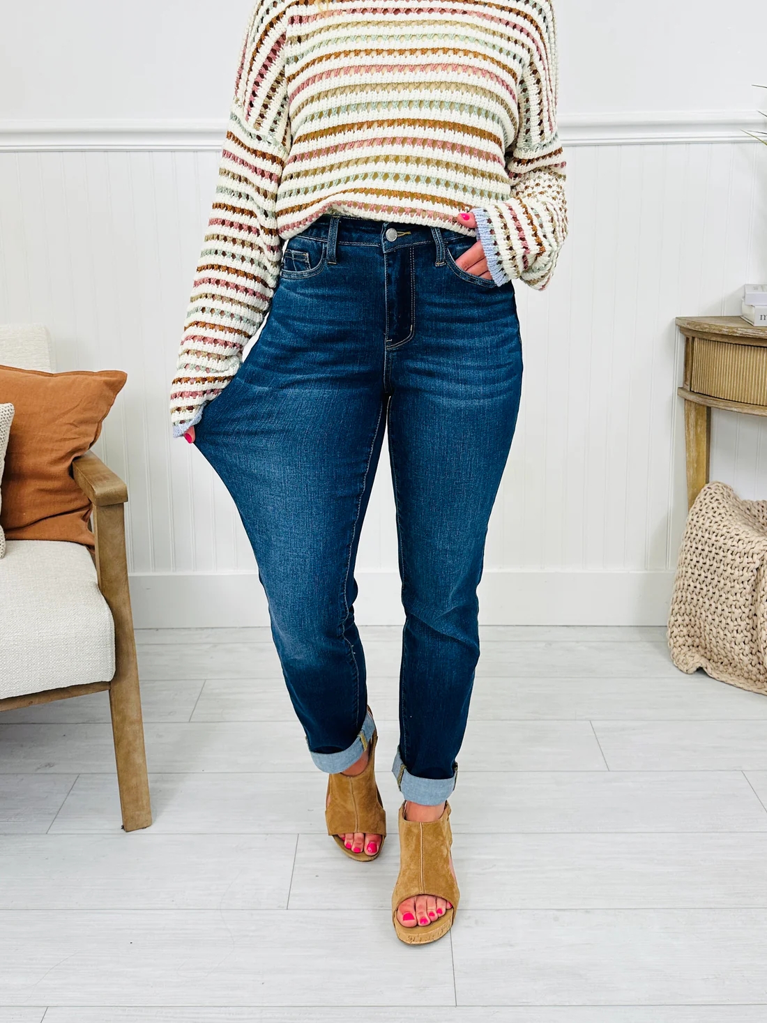Judy Blue The Coolest Boyfriend Jeans(Buy 2 Free Shipping)