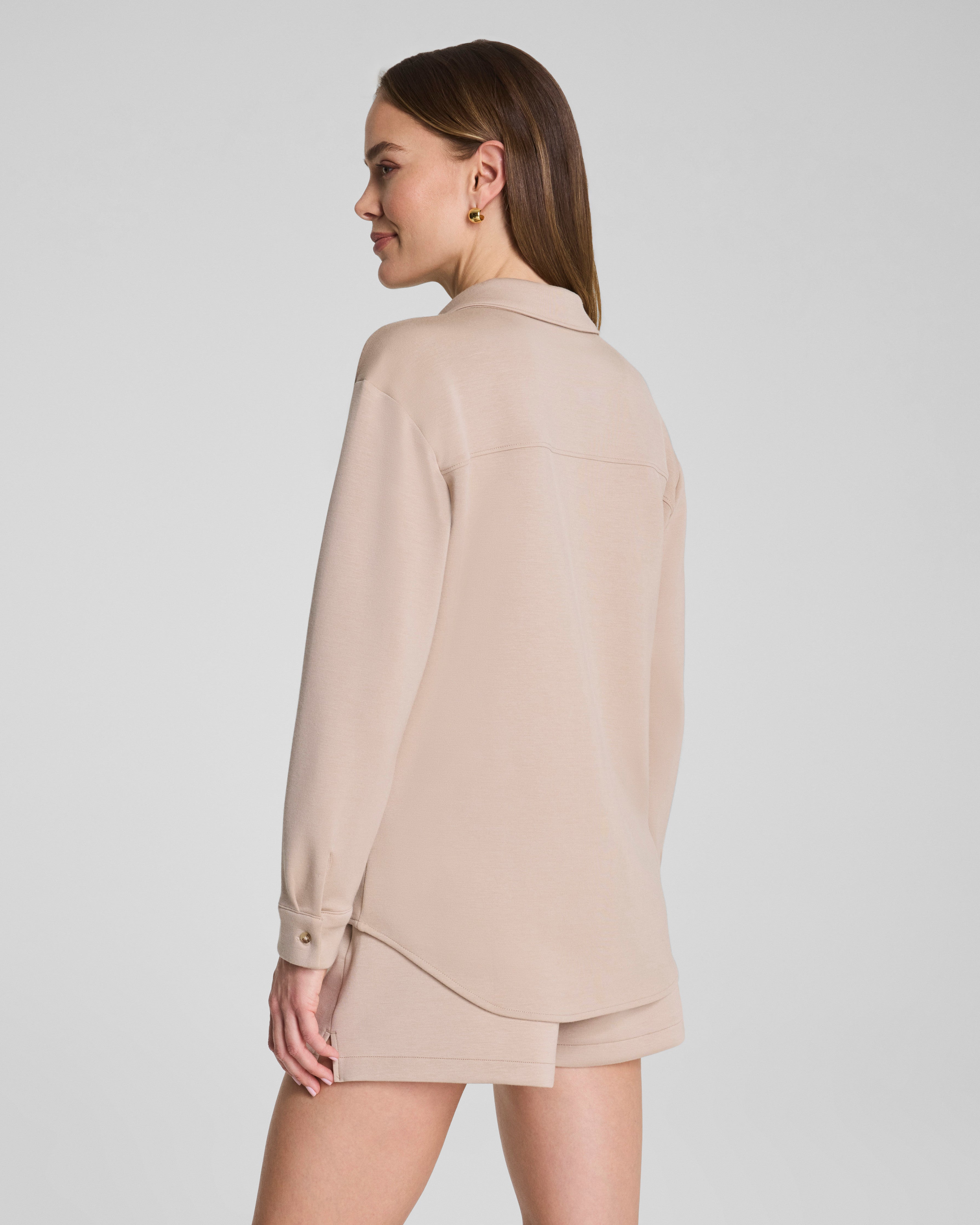 Air Essentials Oversized Button Down Short Set (Buy 2 Free Shipping)