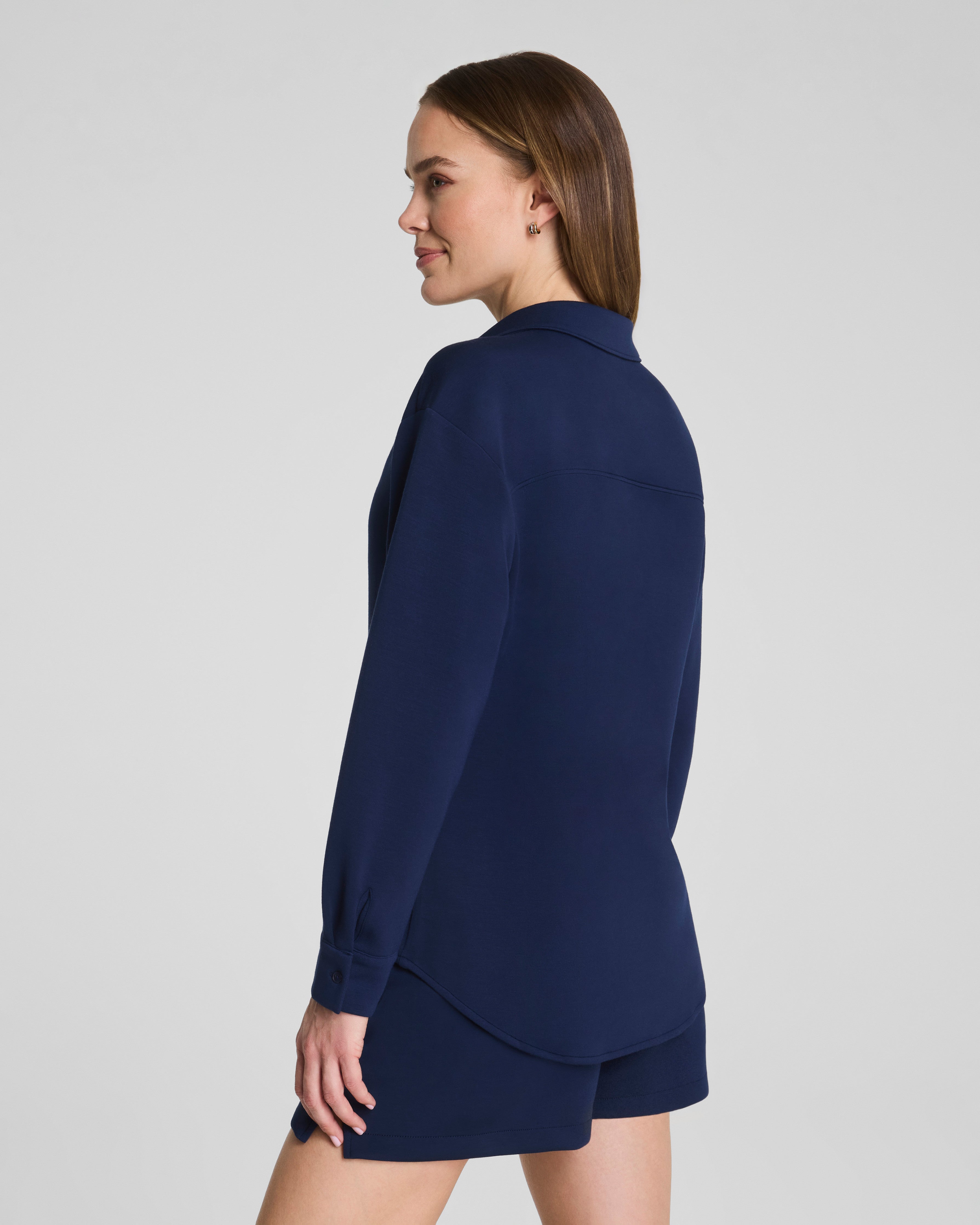 Air Essentials Oversized Button Down Short Set (Buy 2 Free Shipping)