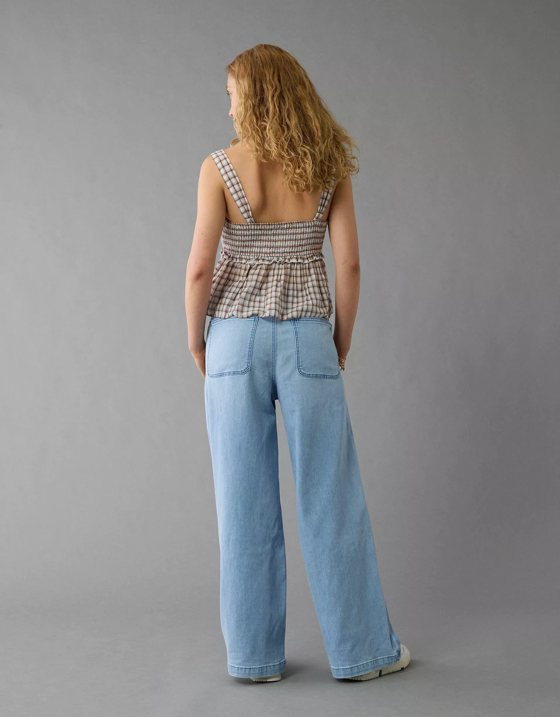 Stretch Low-Rise Ultra Wide-Leg Pull-On Jean(Buy 2 Free Shipping)