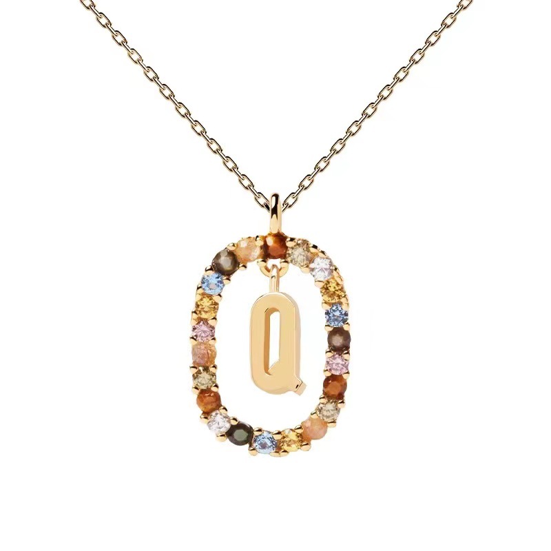 Personalized Gemstone Initial Necklace��A Symbol of Uniqueness