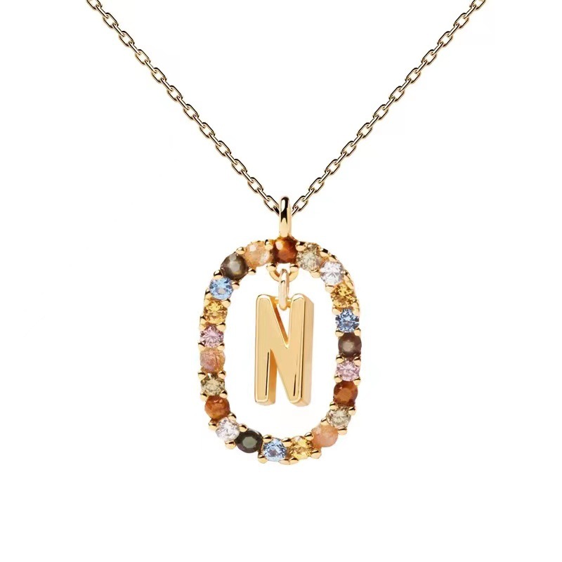 Personalized Gemstone Initial Necklace��A Symbol of Uniqueness