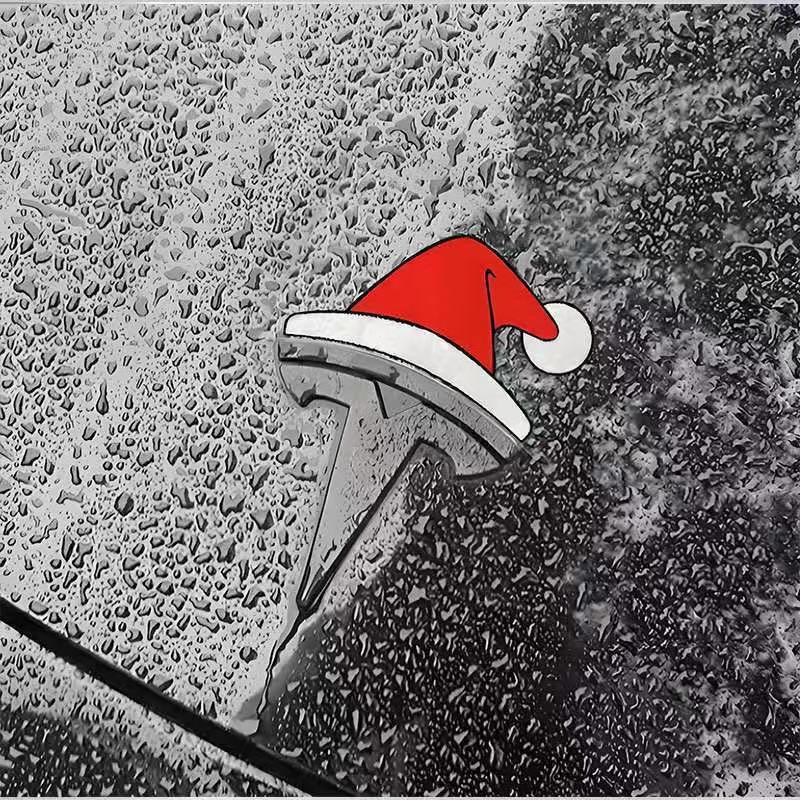 🎁3D Xmas Emblem Stickers for Tesla