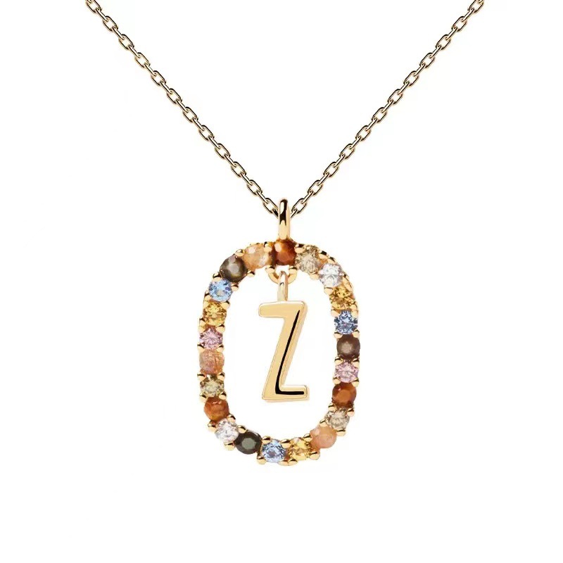 Personalized Gemstone Initial Necklace��A Symbol of Uniqueness