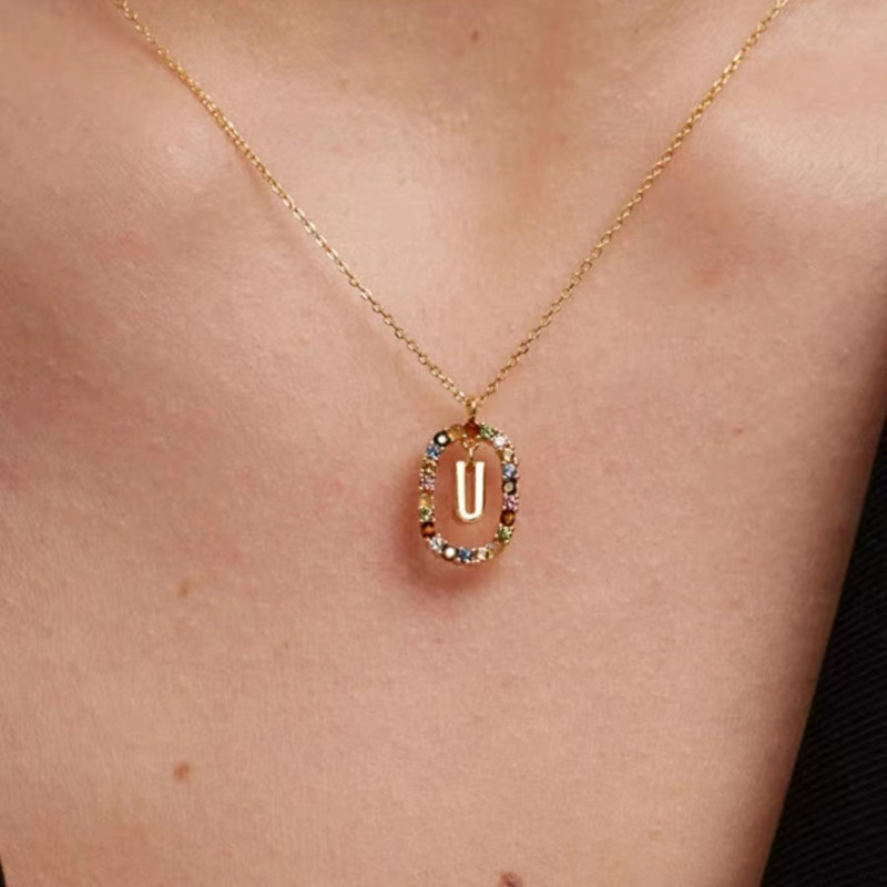 Personalized Gemstone Initial Necklace��A Symbol of Uniqueness