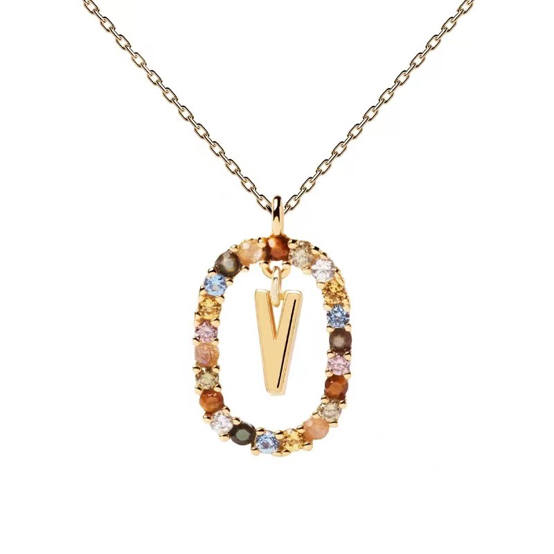 Personalized Gemstone Initial Necklace��A Symbol of Uniqueness