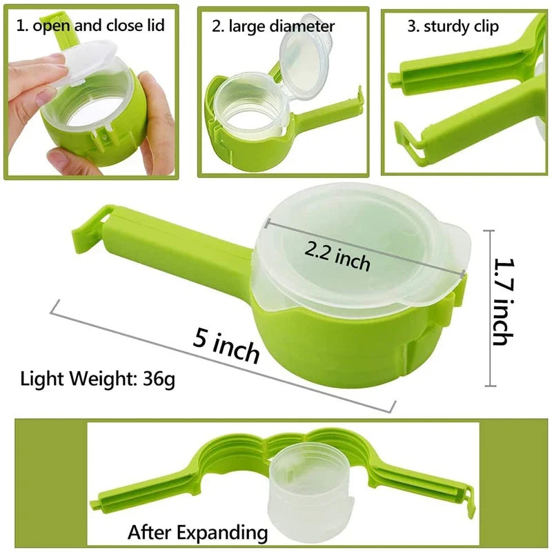 Food Storage Clips with Pour Spouts