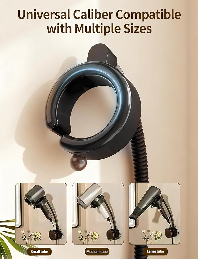 Adjustable Hair Dryer Stand with Storage