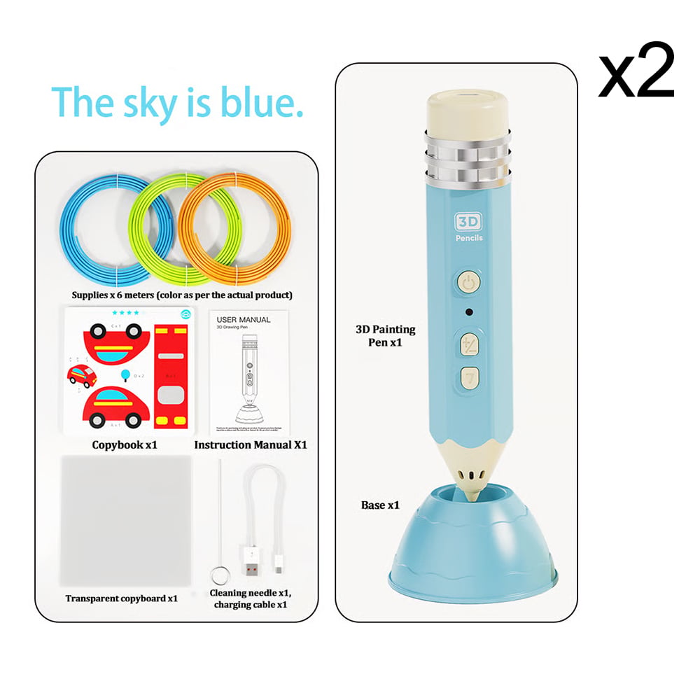 Pencil-Shaped 3D Printing Pen – The Ultimate Creative Gift for Kids This Christmas!
