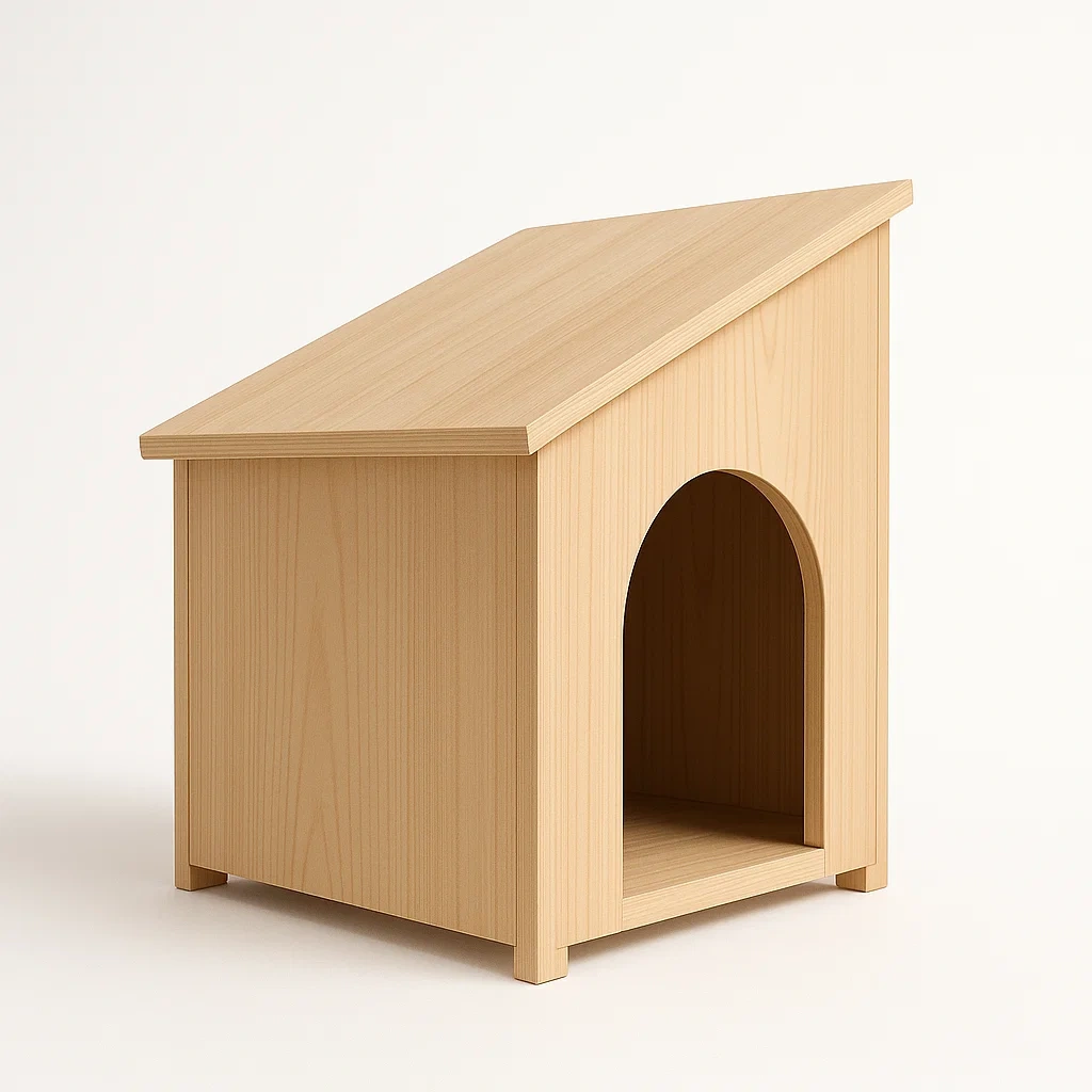 Drewniany domek dla psa z sosny 60 cm x 45 cm x 55 cm