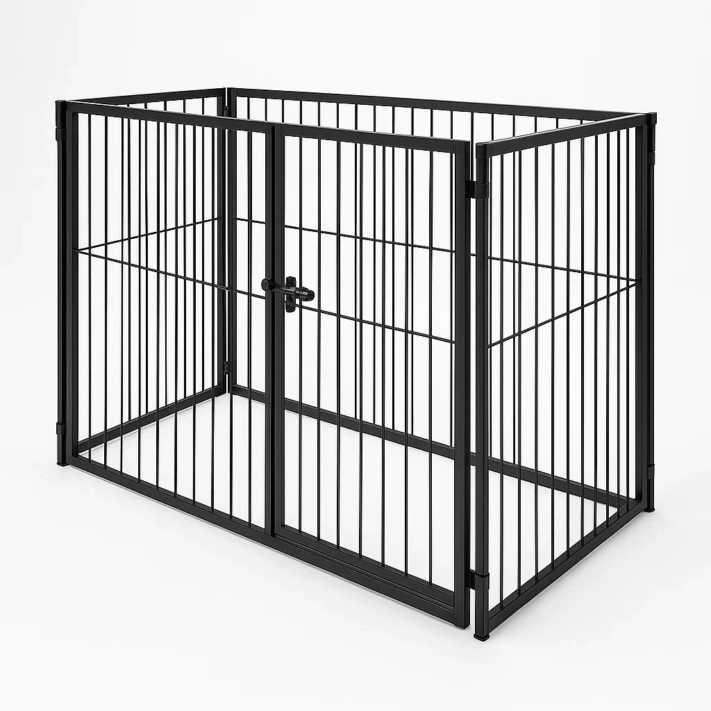 Metalowy kojec dla psa czarny 200x100x150 cm