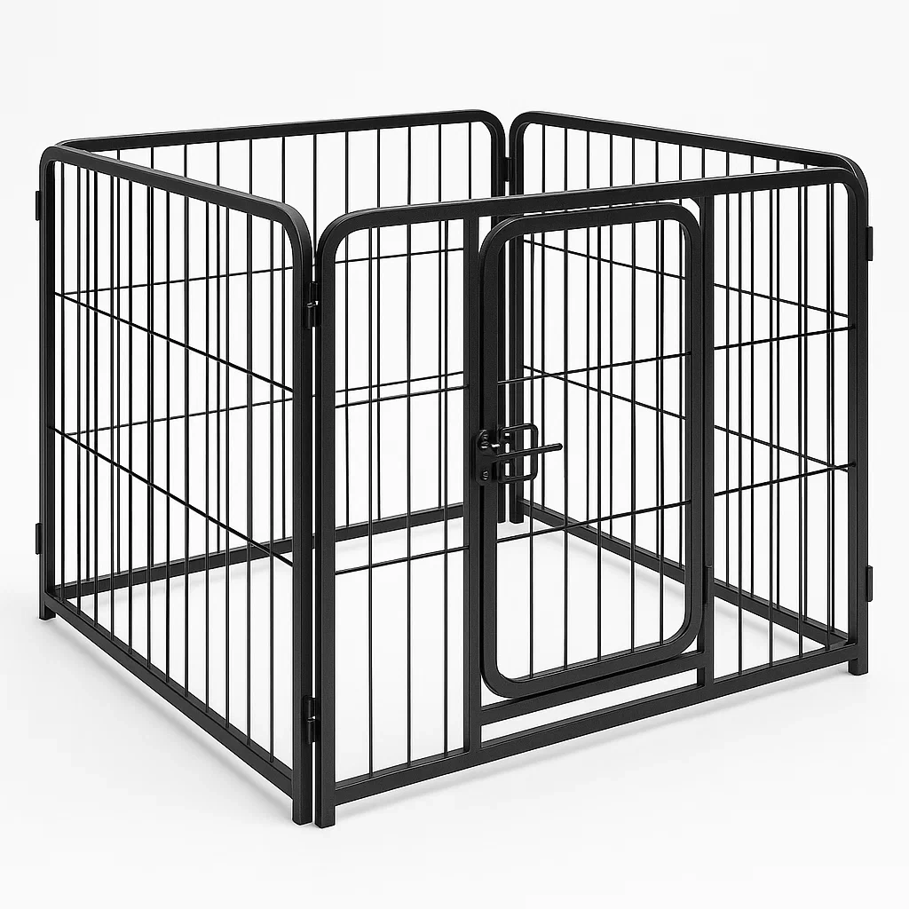 Metalowy kojec dla zwierząt z drzwiczkami 100x100x70 cm