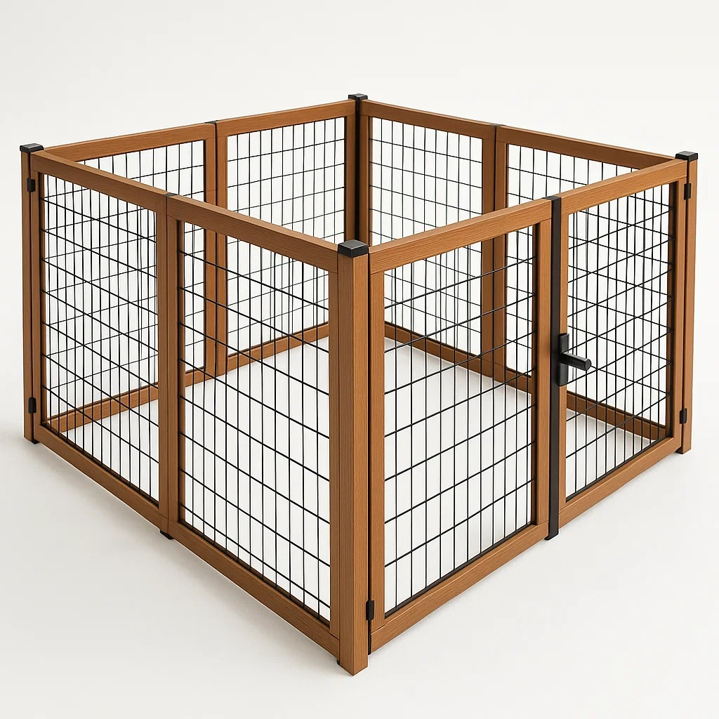 Kojec kwadratowy metalowo-drewniany 122x122x91cm