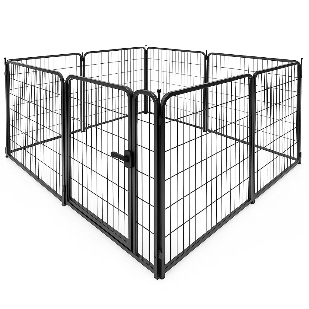 Zagroda z metalu czarna 125 cm x 80 cm